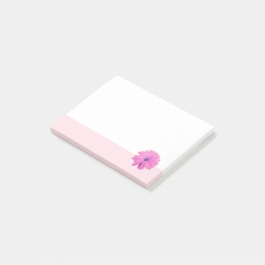 Rosa Blume Rosa Border Post-it Klebezettel (angewinkelt)