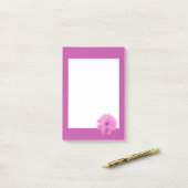 Rosa Blume Rosa Circle Border Post-it Klebezettel (Auf Schreibtisch)