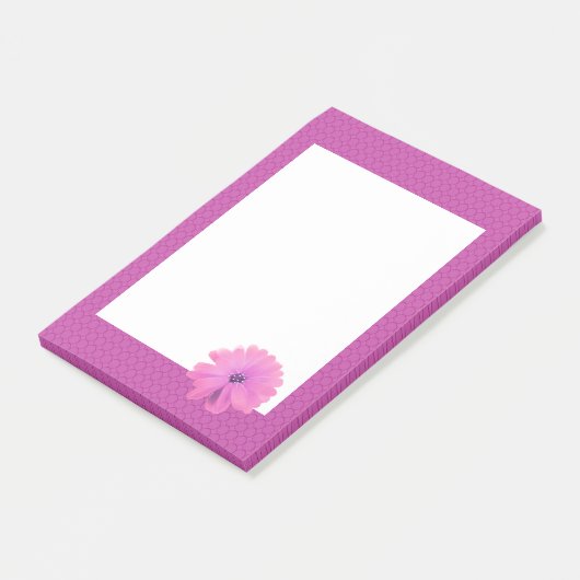 Rosa Blume Rosa Circle Border Post-it Klebezettel (angewinkelt)