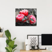 Rosa Blume: Rosa Farbe Pop Poster (Heimbüro)