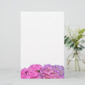 Rosa Blume, rosa Hydraen Briefpapier (Stehend Vorderseite)