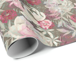Rosa Blume Rosa Peonies Blumenstrauß Geschenkpapier