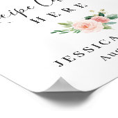 Rosa Blume Rosa Rezeptionskarten Brautparty Post Poster (Ecke)