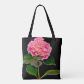 Rosa Blume Rosa, rosa, rosafarbene Hydrangea Tasche (Rückseite)