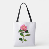 Rosa Blume Rosa, rosa, rosafarbene Hydrangea Tasche (Rückseite)