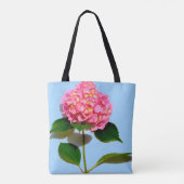 Rosa Blume Rosa, rosa, rosafarbene Hydrangea Tasche (Rückseite)