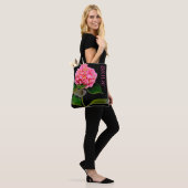Rosa Blume Rosa, rosa, rosafarbene Hydrangea Tasche (Am Model)