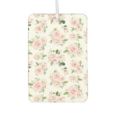 Rosa Blume, rosa Rosen, Aquarellfarben-Blume Autolufterfrischer (Vorderseite)