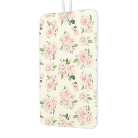 Rosa Blume, rosa Rosen, Aquarellfarben-Blume Autolufterfrischer (Links)