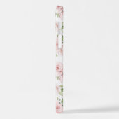 Rosa Blume, rosa Rosen, Aquarellfarben-Blume iPhone Hülle (Linke Seite)