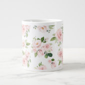 Rosa Blume, rosa Rosen, Aquarellfarben-Blume Jumbo-Tasse (Vorderseite)
