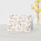 Rosa Blume, rosa Rosen, Aquarellfarben-Blume Karte (Gelbe Blume)