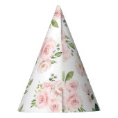 Rosa Blume, rosa Rosen, Aquarellfarben-Blume Partyhütchen (Rückseite)