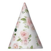 Rosa Blume, rosa Rosen, Aquarellfarben-Blume Partyhütchen (Rechts)