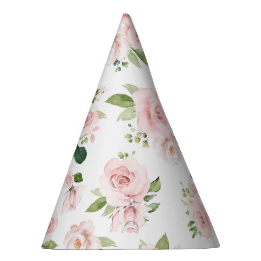 Rosa Blume, rosa Rosen, Aquarellfarben-Blume Partyhütchen (Rechts)