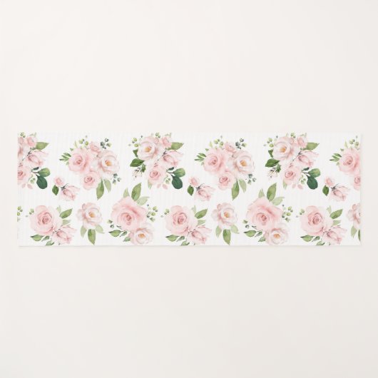 Rosa Blume, rosa Rosen, Aquarellfarben-Blume Yogamatte (Vorderseite (Horizontal))