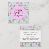 Rosa Blume, Rosa Rosen, Florenz, Blume Shop Quadratische Visitenkarte (Vorne/Hinten)