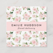 Rosa Blume, Rosa Rosen, Florenz, Blume Shop Quadratische Visitenkarte (Vorderseite)
