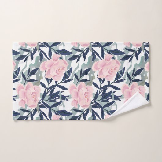 Rosa Blume Rosa Zitronen Blumenstrauß Badhandtuch Set (Handtuch)