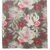 Rosa Blume Rosa Zitronen Blumenstrauß Duschvorhang (Vorderseite)