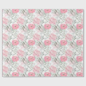 Rosa Blume Rosa Zitronen Blumenstrauß Geschenkpapier (Flach)