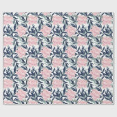 Rosa Blume Rosa Zitronen Blumenstrauß Geschenkpapier (Flach)