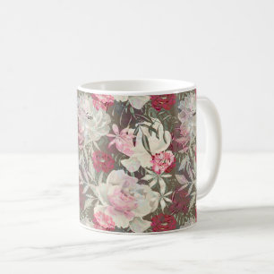 Rosa Blume Rosa Zitronen Blumenstrauß Kaffeetasse