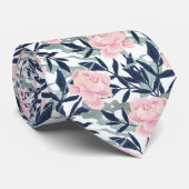 Rosa Blume Rosa Zitronen Blumenstrauß Krawatte (Gerollt)