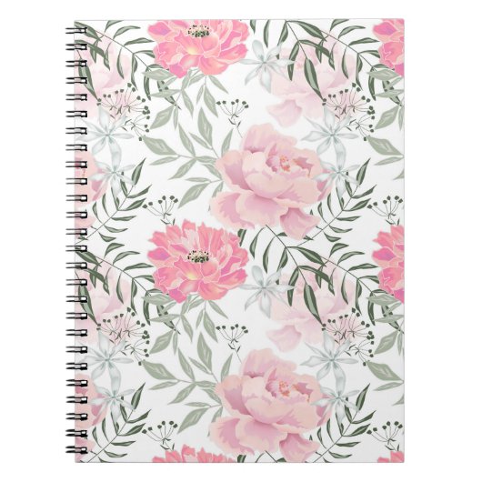 Rosa Blume Rosa Zitronen Blumenstrauß Notizblock (Vorderseite)