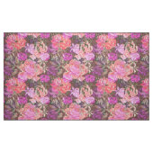Rosa Blume Rosa Zitronen Blumenstrauß Stoff (Fat Quarter (45,7 x 55,9 cm))