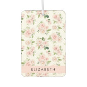 Rosa Blume, Rose, Aquarell-Blume, Ihr Name Autolufterfrischer (Vorderseite)