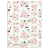 Rosa Blume, Rose, Aquarell-Blume, Ihr Name Klemmbrett (Rückseite)