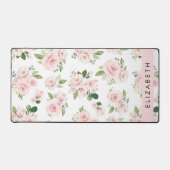 Rosa Blume, Rose, Aquarell-Blume, Ihr Name Schreibtischunterlage (Vorderseite)