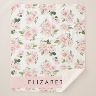 Rosa Blume, Rose, Aquarell-Blume, Ihr Name Sherpadecke
