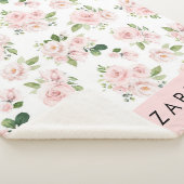 Rosa Blume, Rose, Aquarell-Blume, Ihr Name Sherpadecke (3/4)