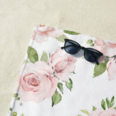 Rosa Blume, Rose, Aquarell-Blume, Ihr Name Strandtuch (Beispiel)