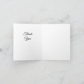 Rosa Blume Rose Bug auf Schwarz Dankeskarte (Innenseite)