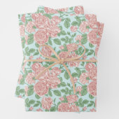 Rosa Blume Rose Garten Bouquet Muster Geschenkpapier Set (Beispiel)