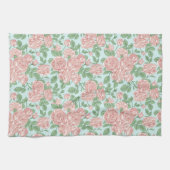 Rosa Blume Rose Garten Bouquet Muster Geschirrtuch (Horizontal)
