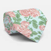Rosa Blume Rose Garten Bouquet Muster Krawatte (Gerollt)