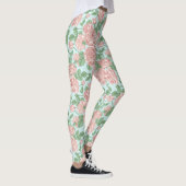 Rosa Blume Rose Garten Bouquet Muster Leggings (Rechts)