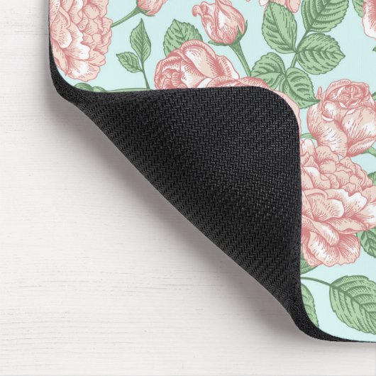 Rosa Blume Rose Garten Bouquet Muster Mousepad (Ecke)