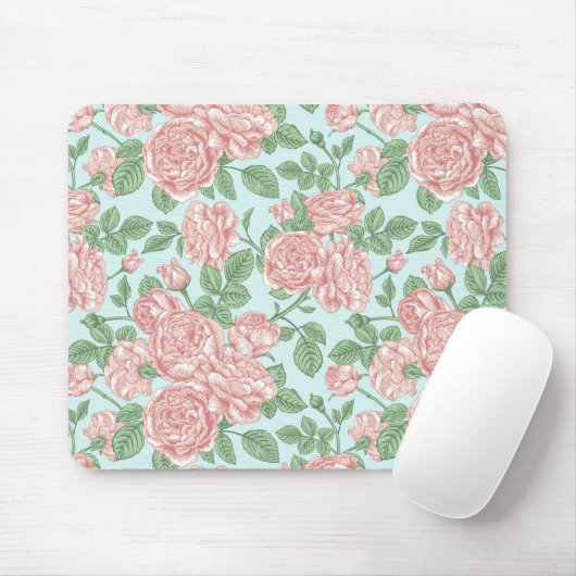 Rosa Blume Rose Garten Bouquet Muster Mousepad (Mit Mouse)