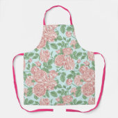 Rosa Blume Rose Garten Bouquet Muster Schürze (Vorderseite)