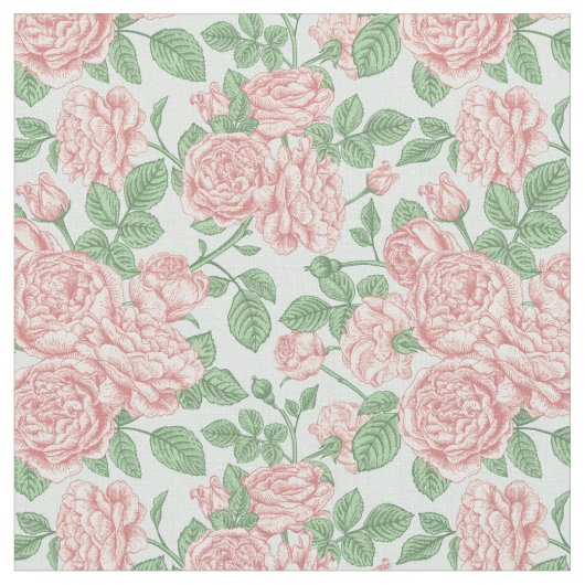 Rosa Blume Rose Garten Bouquet Muster Stoff (Nahaufnahme)