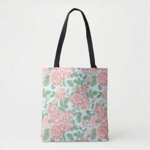 Rosa Blume Rose Garten Bouquet Muster Tasche