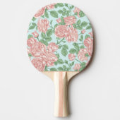Rosa Blume Rose Garten Bouquet Muster Tischtennis Schläger (Vorderseite)