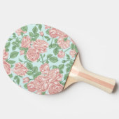 Rosa Blume Rose Garten Bouquet Muster Tischtennis Schläger (Seitenansicht)