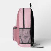 Rosa Blume, Rose, Glitzer Rosa Rucksack (Rechts)