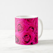 Rosa Blume Rose Hintergrund Kaffeetasse (VorderseiteRechts)